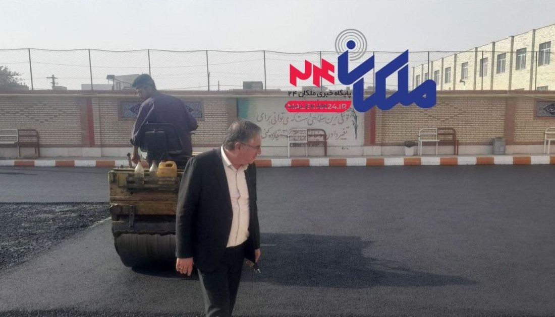 نهضت آسفالت‌ریزی مدارس شهرستان  ملکان با هدف بهبود زیرساخت‌های آموزشی