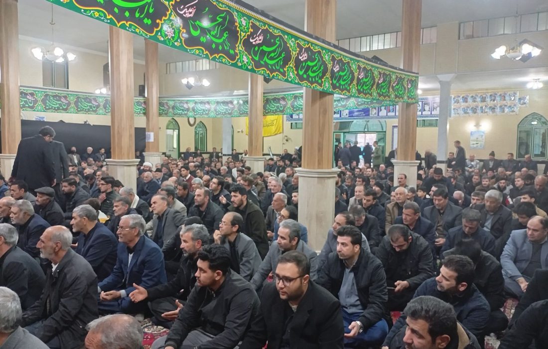 عزاداری مردم روزه‌دار و ولایتمدار شهرستان ملکان در سوگ قائد امت اسلام حضرت امام خامنه‌ای (قدس‌ سره)