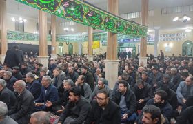 عزاداری مردم روزه‌دار و ولایتمدار شهرستان ملکان در سوگ قائد امت اسلام حضرت امام خامنه‌ای (قدس‌ سره)