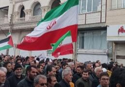 بانگ‌ استکبار‌ستیزی آ‌حاد مردم همیشه در صحنه شهرستان ملکان در لبیک گویی به خلف صالح قائد شهید ٱمت اسلام همزمان با روز جهانی قدس