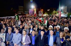 تجمع بزرگ مردم ولایی ملکان در روز معلم با حضور دکتر روح اله متفکر آزاد